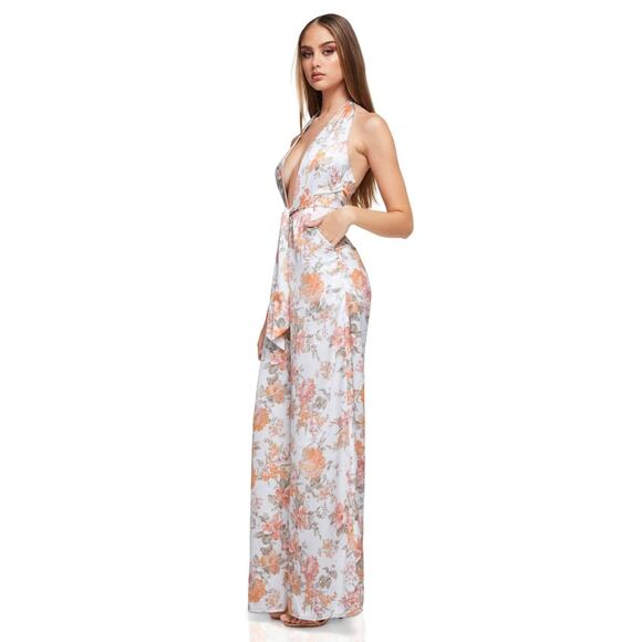 STUNNING NOOKIE UTOPIA FLORAL JUMPSUIT NWT, SOLD OUT ON REVOLVE MSRP $379, XS - Picture 2 of 8